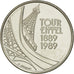 France, Tour Eiffel, 5 Francs, 1989, Paris, MS(65-70), Nickel, KM:968