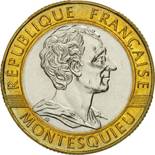 France, Montesquieu, 10 Francs, 1989, Paris, FDC, Bi-Metallic, KM:969