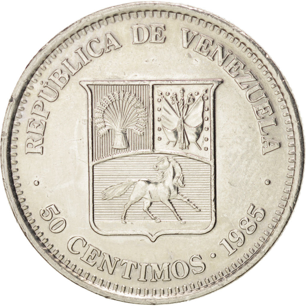 Venezuela, 50 Centimos, 1985, SPL, Nichel, KM:41