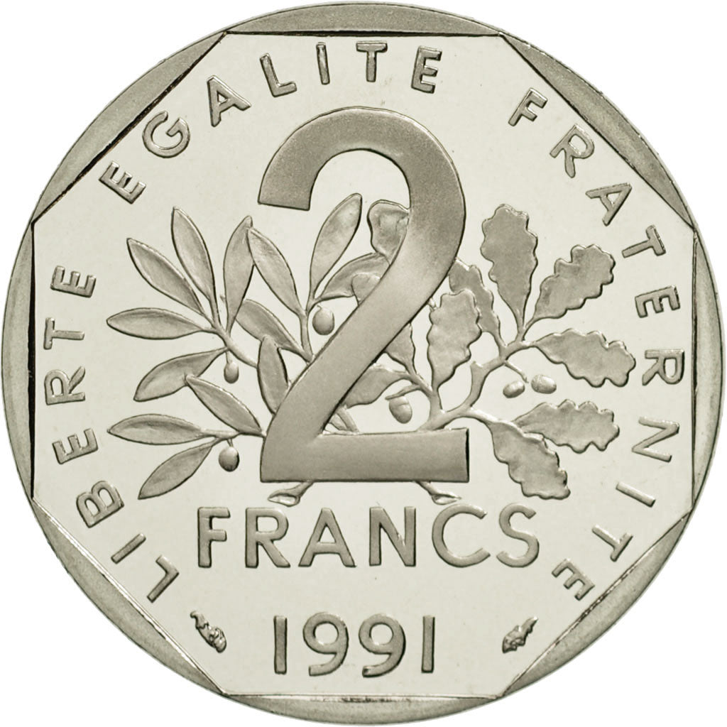Monnaie, France, Semeuse, 2 Francs, 1991, Paris, FDC, Nickel, KM:942.2