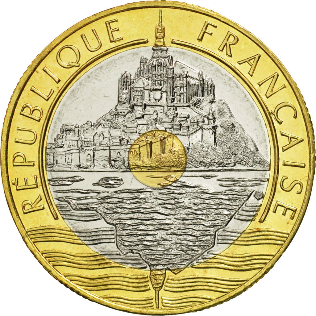 Coin, France, Mont Saint Michel, 20 Francs, 1992, Paris, MS(65-70)