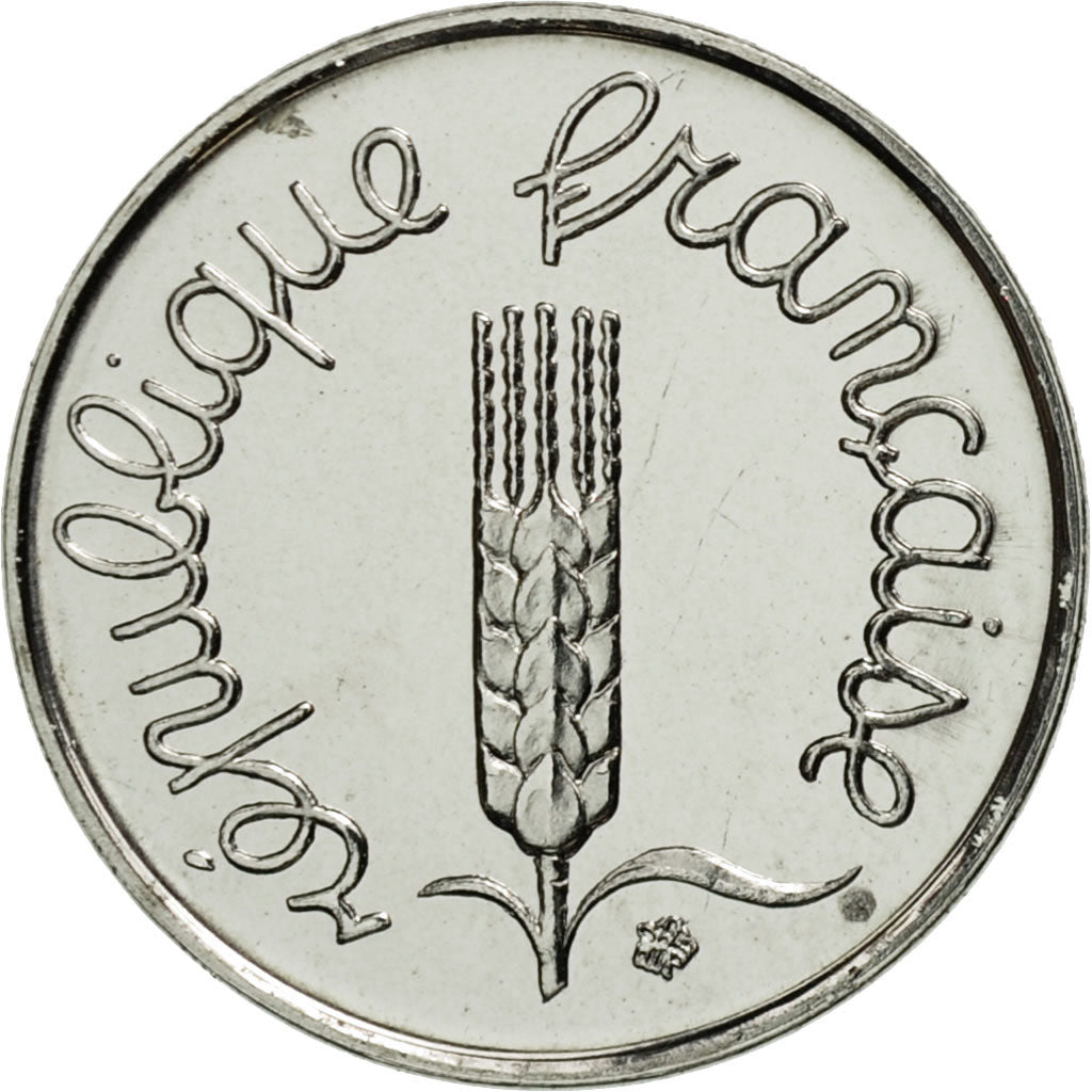 France, Épi, Centime, 1992, Paris, MS(65-70), Stainless Steel, KM:928