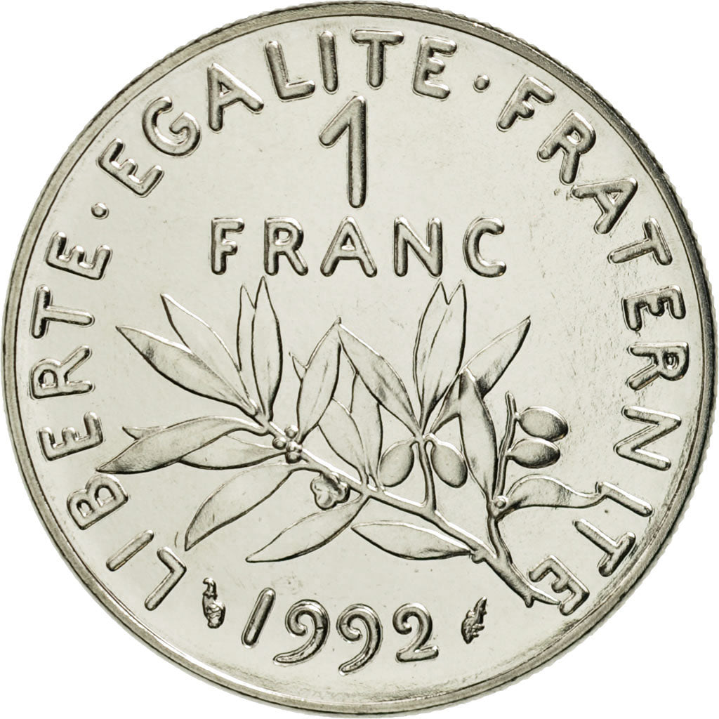 Frankreich, Semeuse, Franc, 1992, Paris, STGL, Nickel, KM:925.1, Gadoury:474