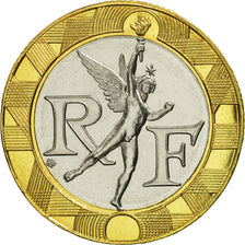 Frankreich, Génie, 10 Francs, 1992, Paris, STGL, Bi-Metallic, KM:964.1