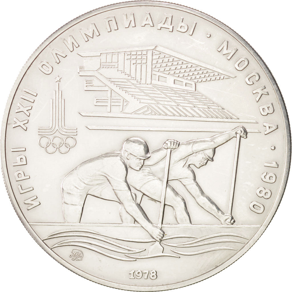 RUSSIA, 10 Roubles, 1978, Moscow, KM #159, MS(63), Silver, 33.24