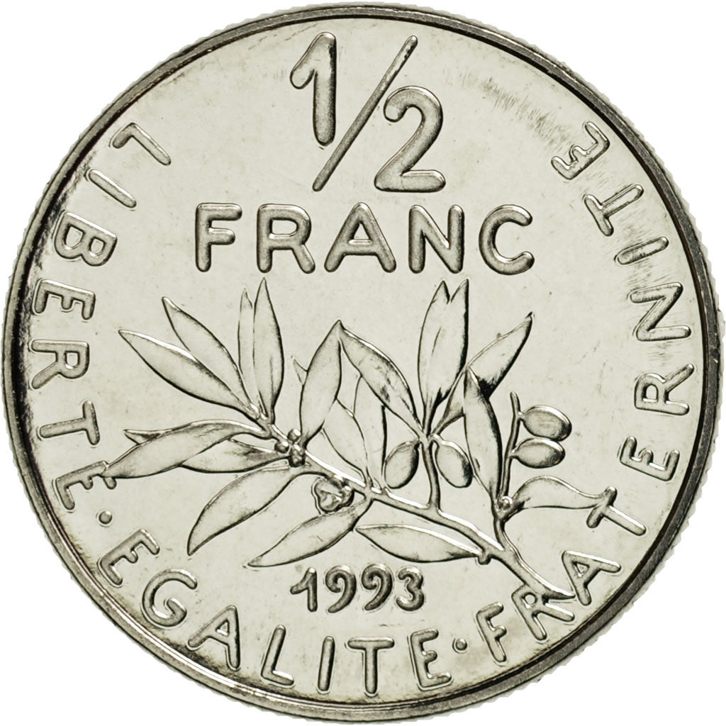 Monnaie, France, Semeuse, 1/2 Franc, 1993, Paris, FDC, Nickel, KM:931.2