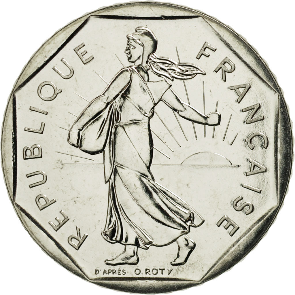 France, Semeuse, 2 Francs, 1993, Paris, MS(65-70), Nickel, KM:942.2