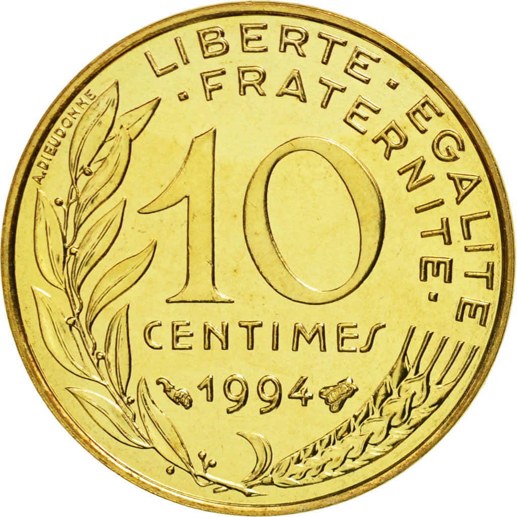 Monnaie, France, Marianne, 10 Centimes, 1994, Paris, FDC, Aluminum-Bronze