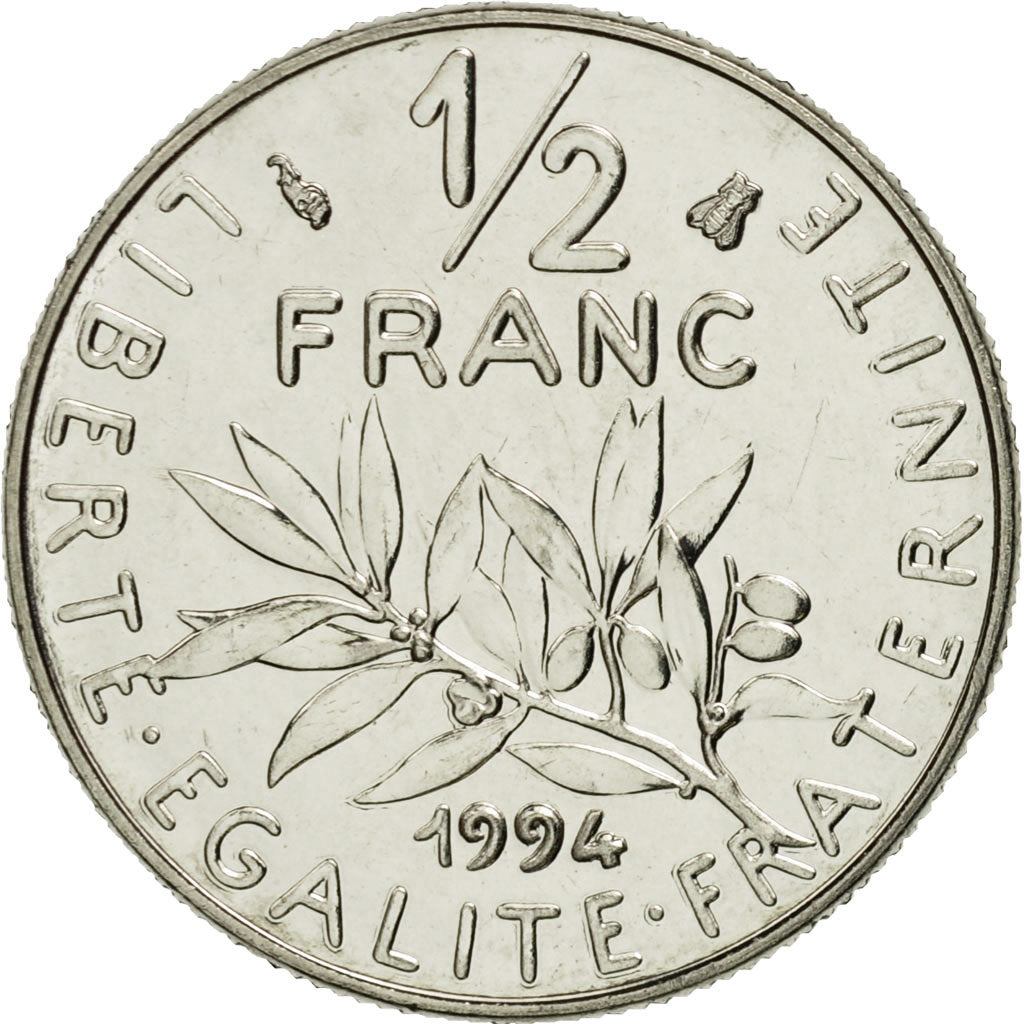 Münze, Frankreich, Semeuse, 1/2 Franc, 1994, Paris, STGL, Nickel, KM:931.1