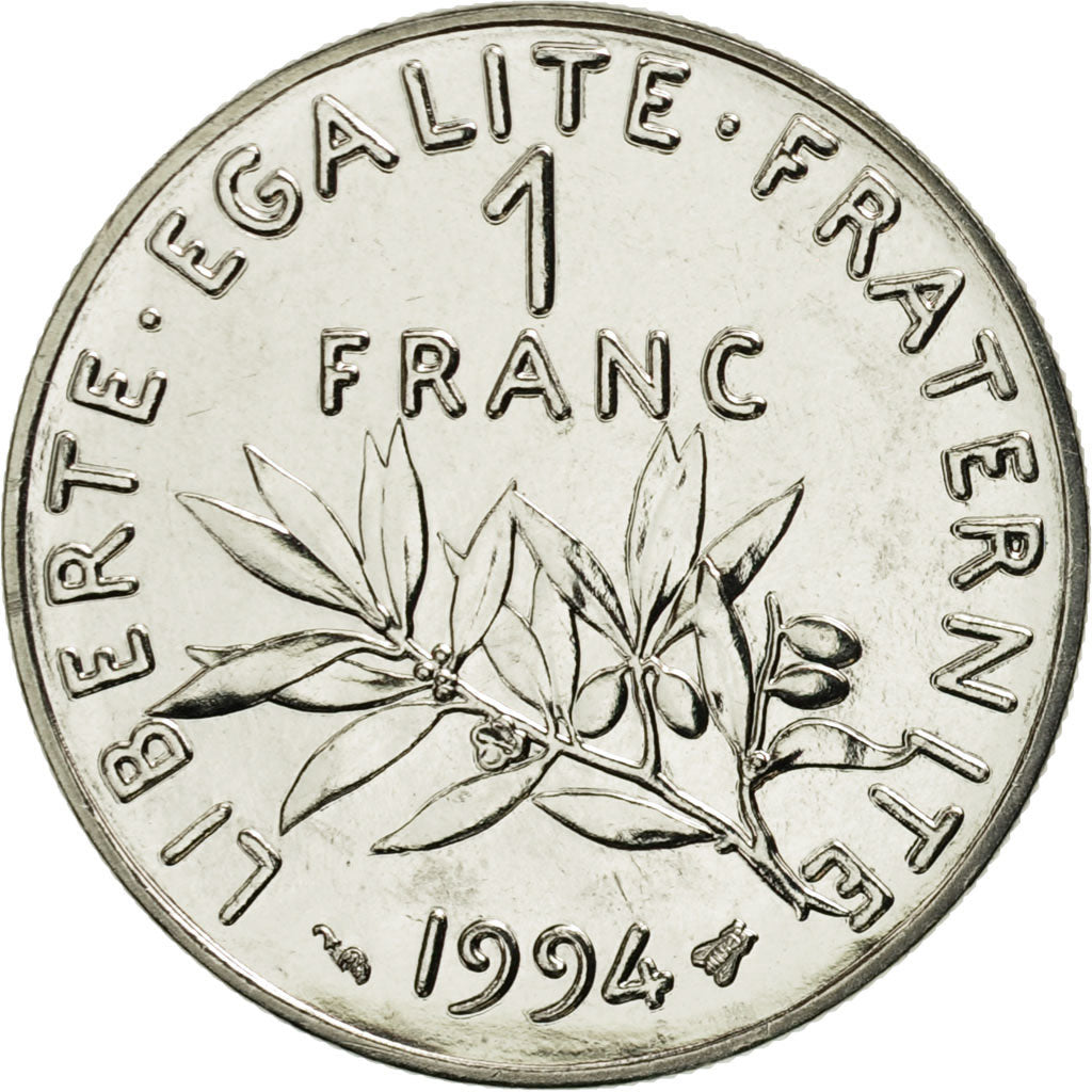 Coin, France, Semeuse, Franc, 1994, Paris, MS(65-70), Nickel, KM:925.1