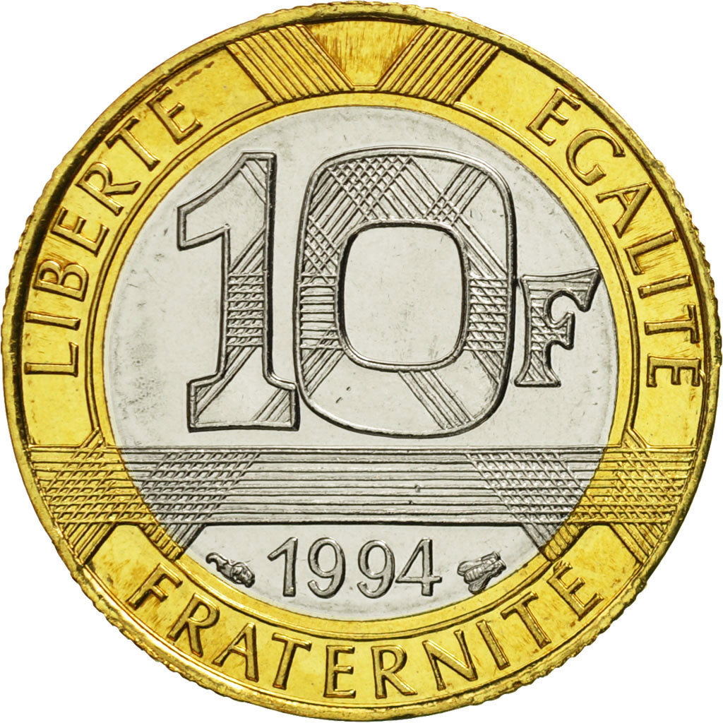 Moneta, Francja, Génie, 10 Francs, 1994, Paris, MS(65-70), Aluminium-Brąz