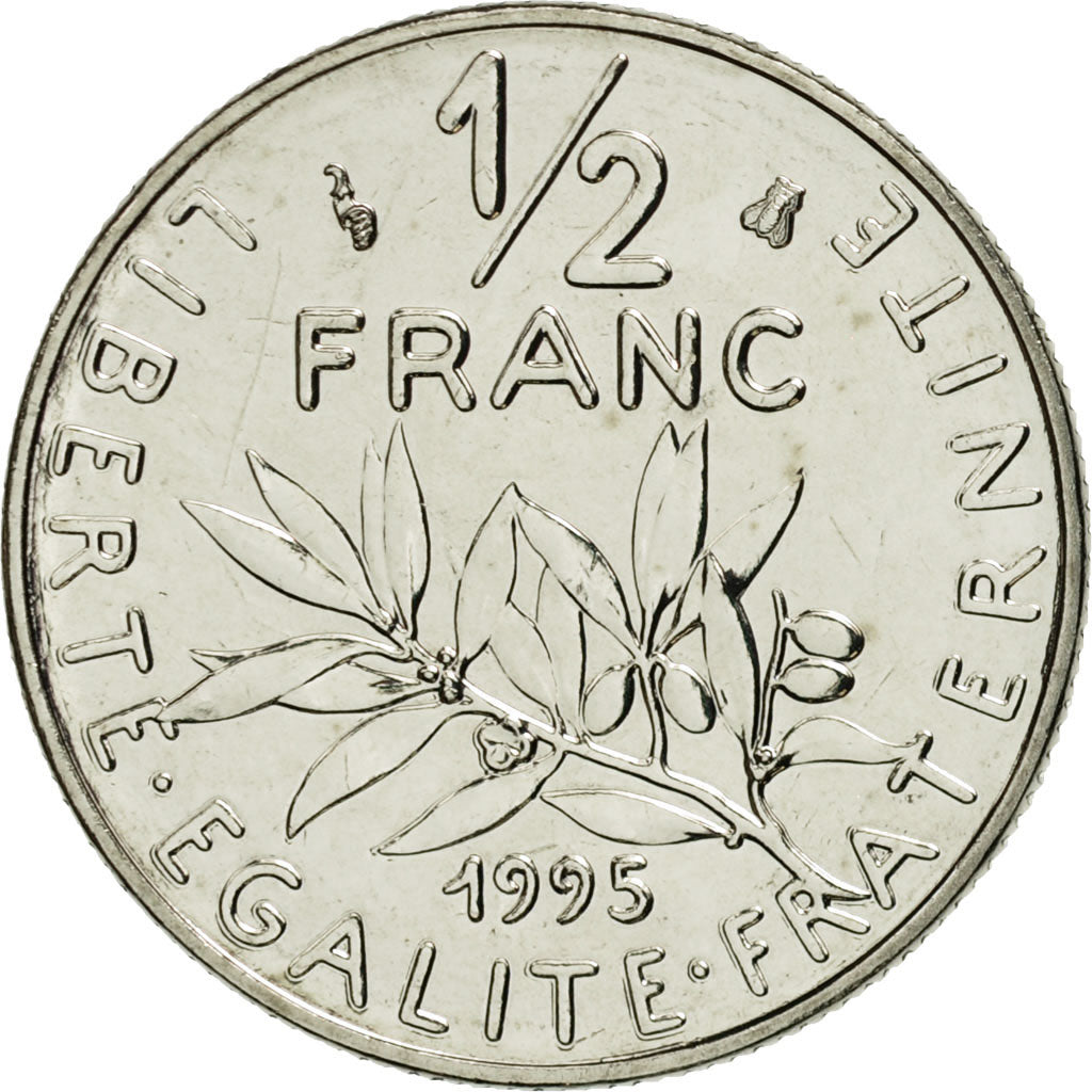 Coin, France, Semeuse, 1/2 Franc, 1995, Paris, MS(65-70), Nickel, KM:931.1
