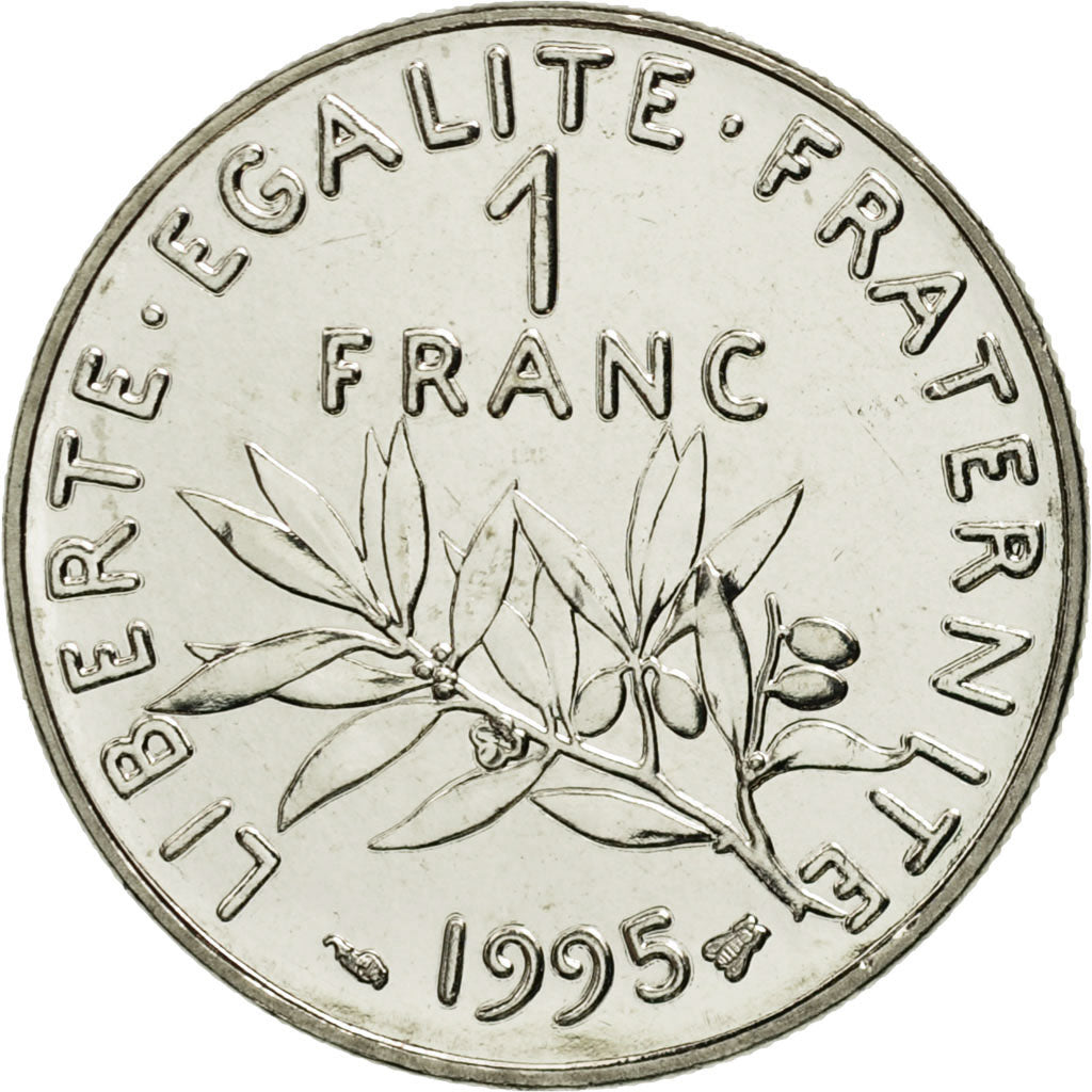 Coin, France, Semeuse, Franc, 1995, Paris, MS(65-70), Nickel, KM:925.1
