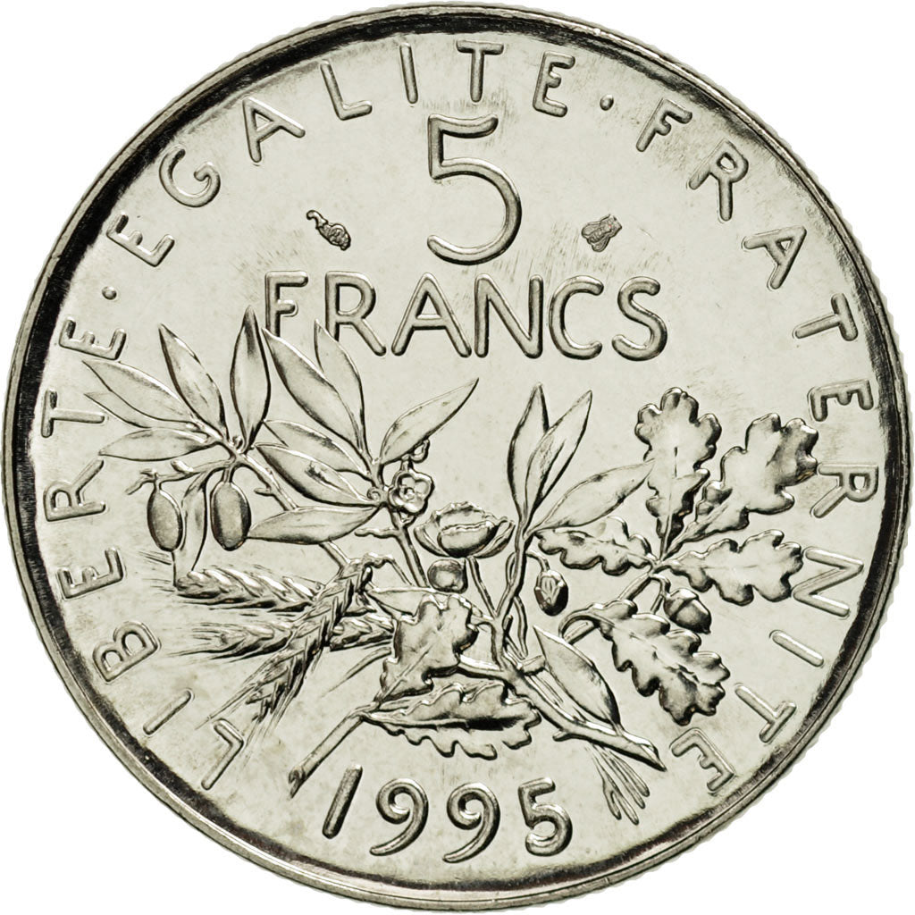 Monnaie, France, Semeuse, 5 Francs, 1995, Paris, FDC, Nickel Clad Copper-Nickel