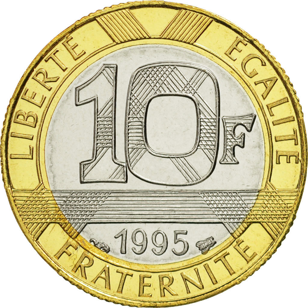 Coin, France, Génie, 10 Francs, 1995, Paris, MS(65-70), Aluminum-Bronze