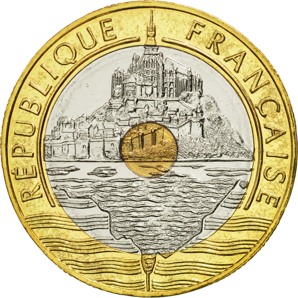 Monnaie, France, Mont Saint Michel, 20 Francs, 1995, Paris, FDC, Tri-Metallic