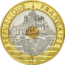 Monnaie, France, Mont Saint Michel, 20 Francs, 1995, Paris, FDC, Tri-Metallic
