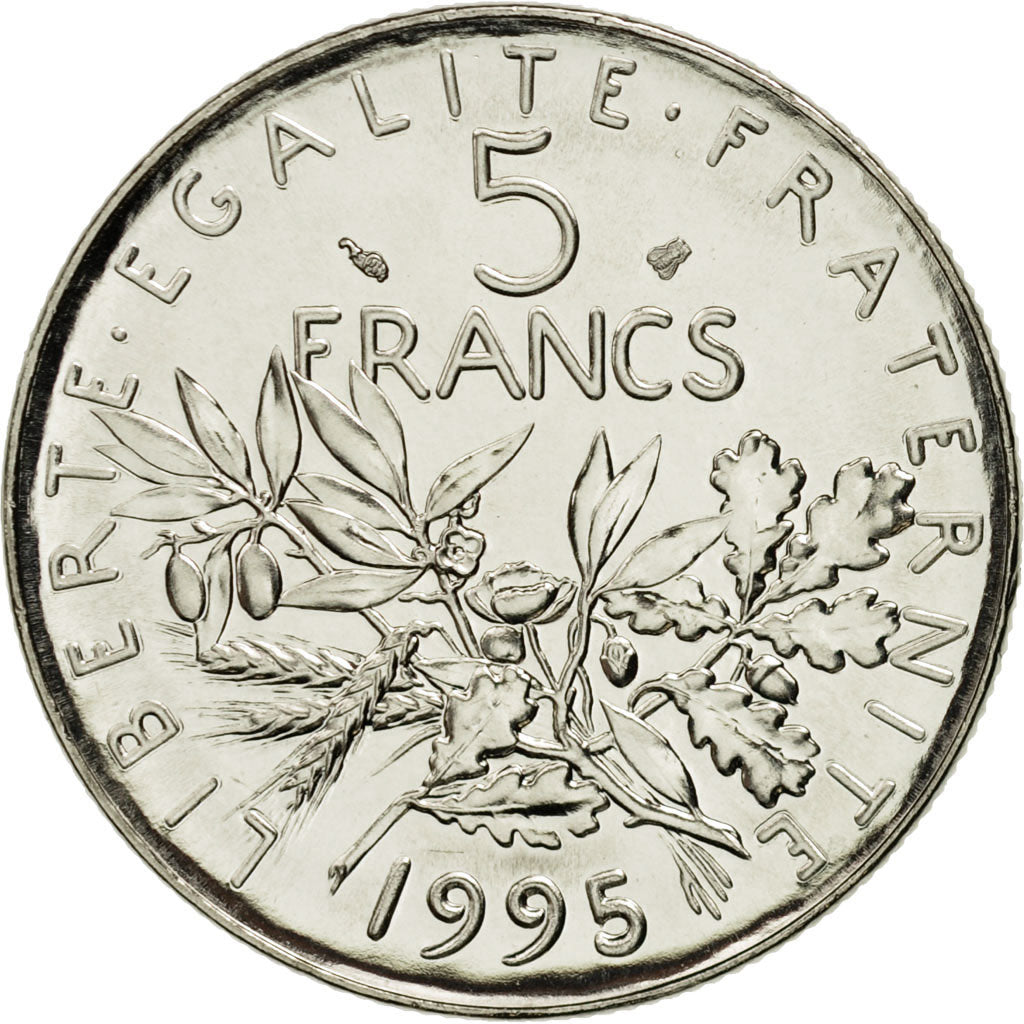 Coin, France, Semeuse, 5 Francs, 1995, Paris, MS(65-70), Nickel Clad