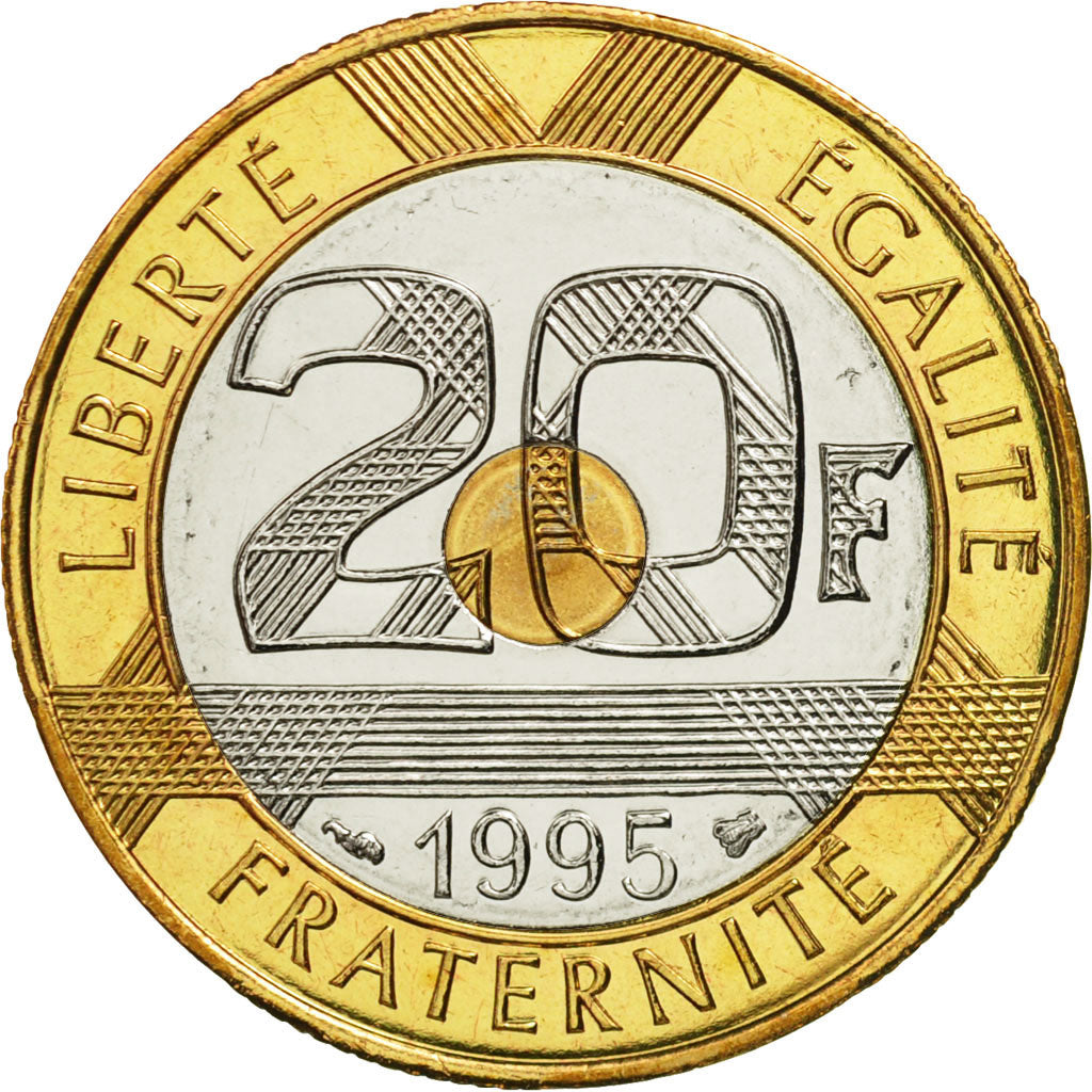 Monnaie, France, Mont Saint Michel, 20 Francs, 1995, Paris, FDC, Tri-Metallic