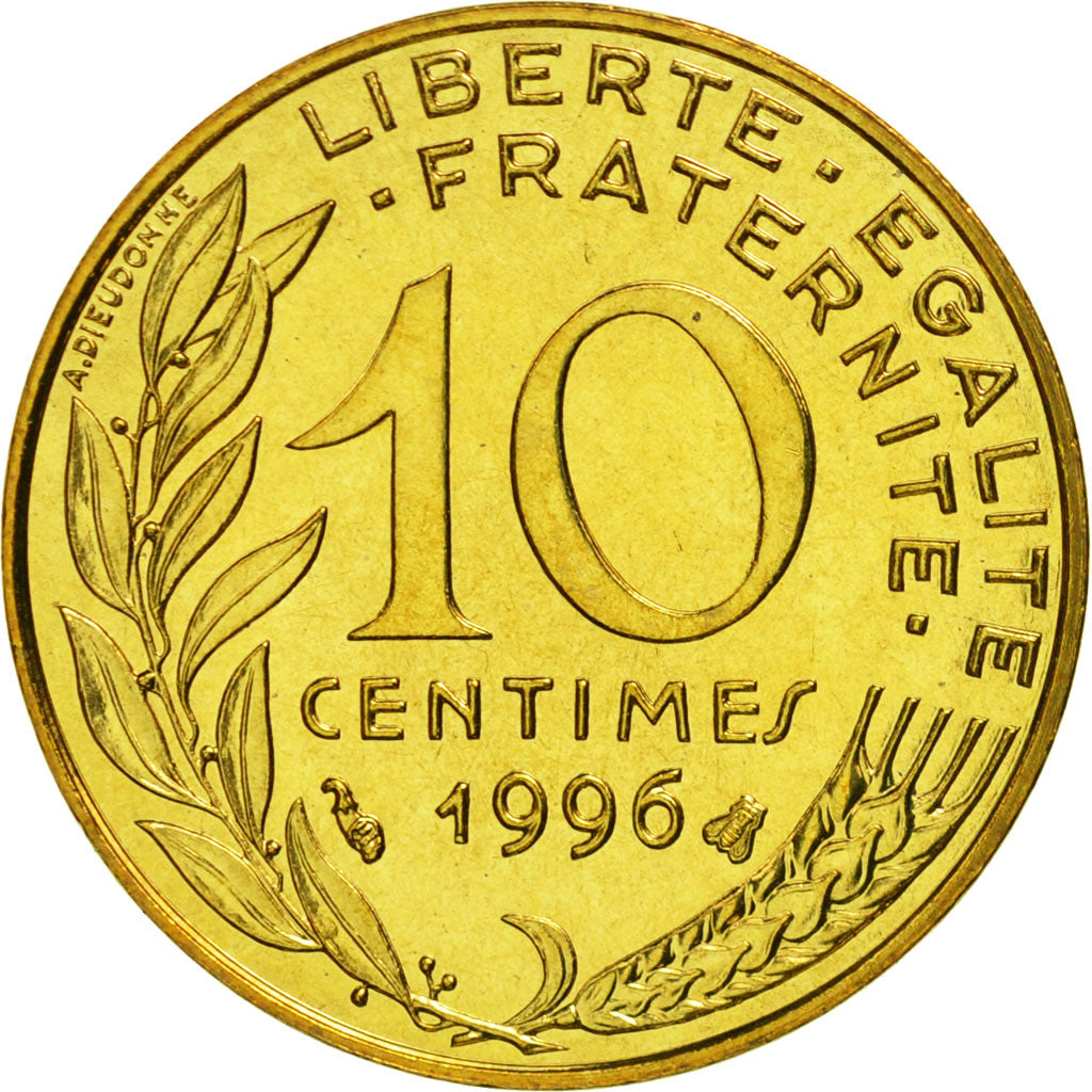 Monnaie, France, Marianne, 10 Centimes, 1996, Paris, FDC, Aluminum-Bronze