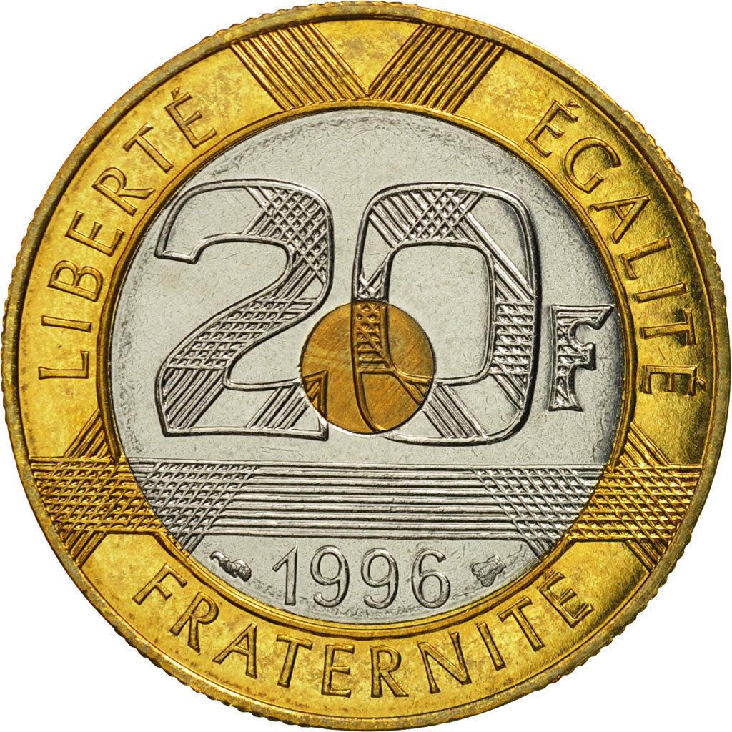 Coin, France, Mont Saint Michel, 20 Francs, 1996, Paris, MS(65-70)