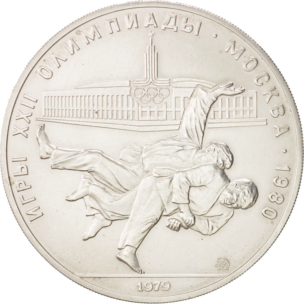 RUSSIA, 10 Roubles, 1979, Moscow, KM #171, MS(63), Silver, 33.44