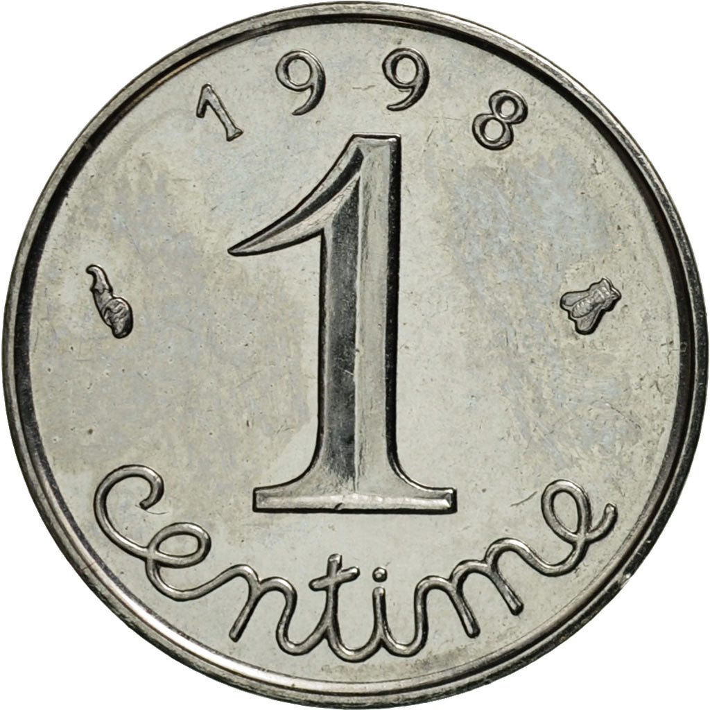 Munten, Frankrijk, Épi, Centime, 1998, Paris, FDC, Stainless Steel, KM:928