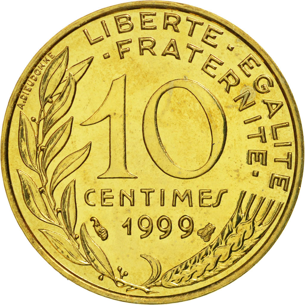 Monnaie, France, Marianne, 10 Centimes, 1999, Paris, FDC, Aluminum-Bronze