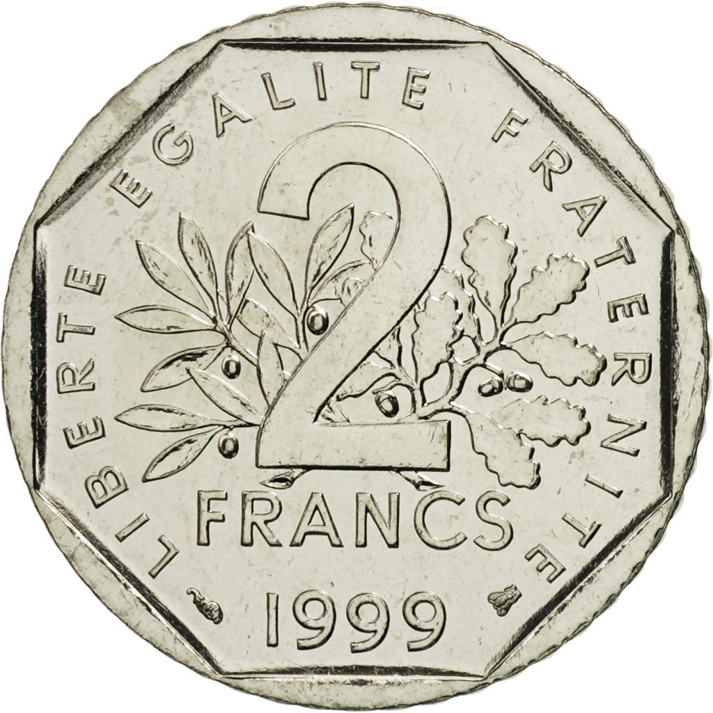 Monnaie, France, Semeuse, 2 Francs, 1999, Paris, FDC, Nickel, KM:942.1