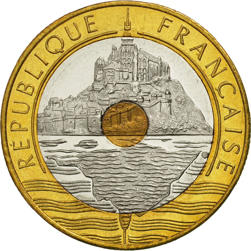 Coin, France, Mont Saint Michel, 20 Francs, 2000, Paris, MS(65-70)