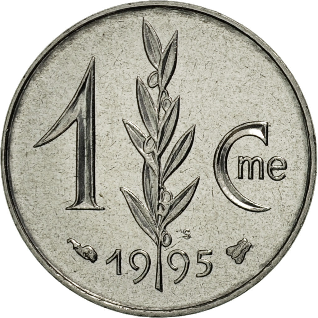 Monaco, Rainier III, Centime, 1995, Paris, MS(65-70), Stainless Steel, KM:155