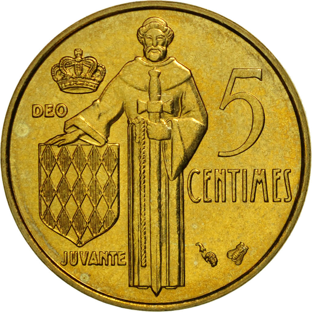 Coin, Monaco, Rainier III, 5 Centimes, 1995, Paris, MS(65-70), Aluminum-Bronze