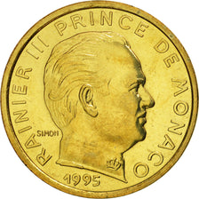 Coin, Monaco, Rainier III, 10 Centimes, 1995, Paris, MS(65-70), Aluminum-Bronze