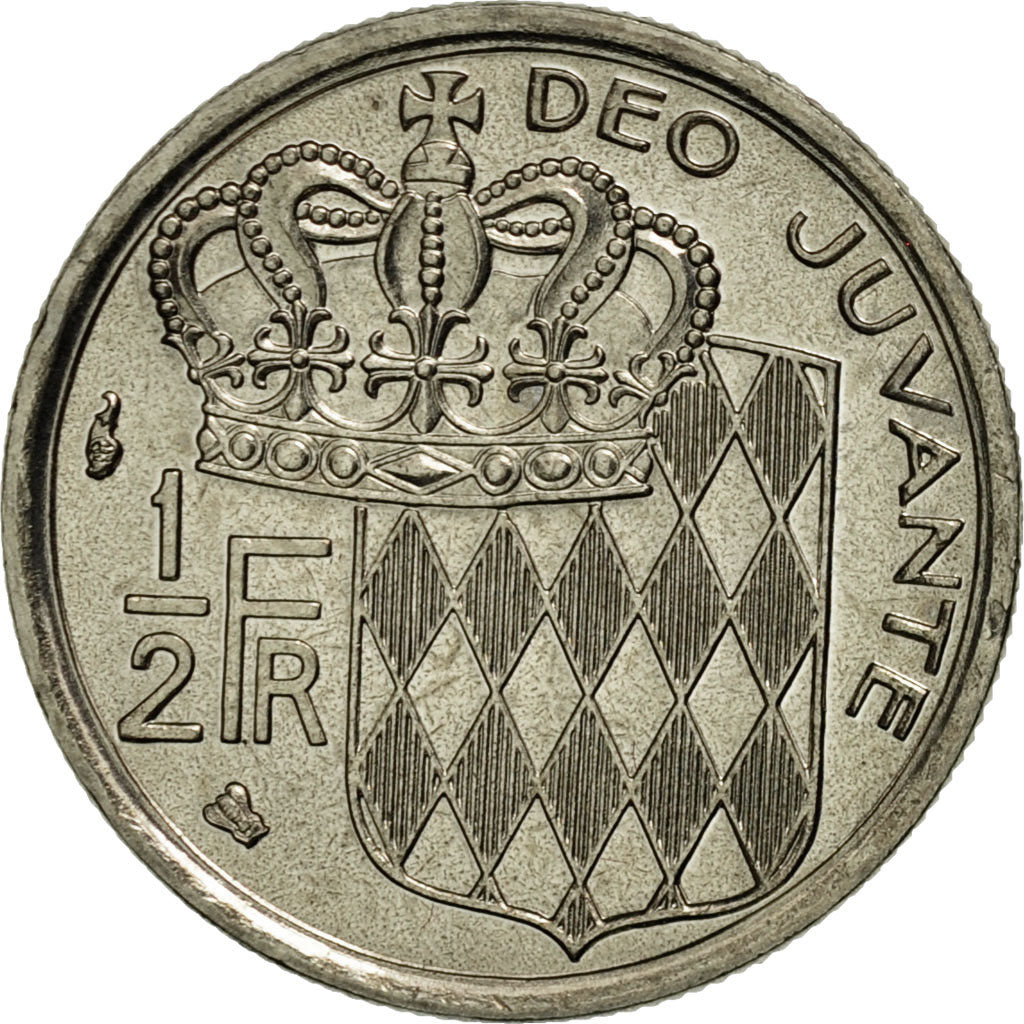 Coin, Monaco, Rainier III, 1/2 Franc, 1995, Paris, MS(65-70), Nickel, KM:145