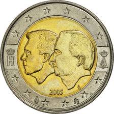 Belgium, 2 Euro, H & A, 2005, MS(63), Bi-Metallic