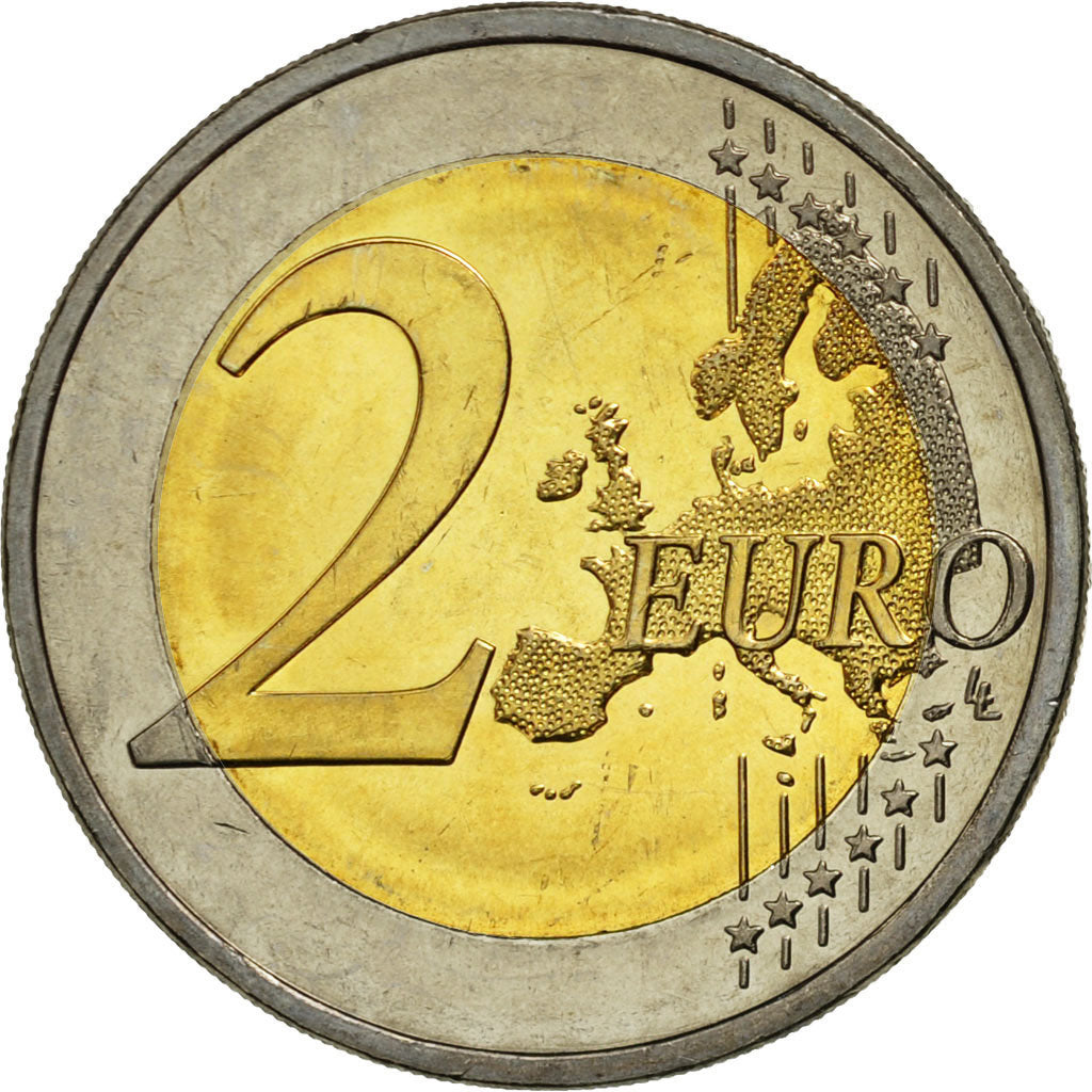 Finland, 2 Euro, Traité de Rome 50 ans, 2007, MS(63), Bi-Metallic