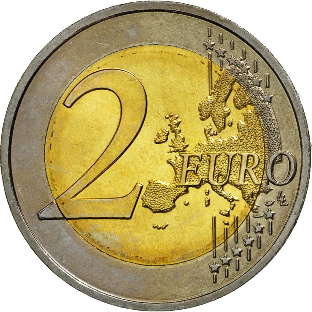 Coin, France, 2 Euro, Traité de Rome 50 ans, 2007, MS(63), Bi-Metallic