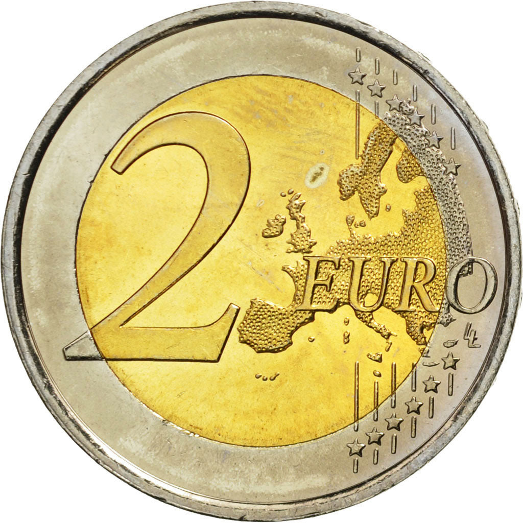 Spain, 2 Euro, Traité de Rome 50 ans, 2007, MS(63), Bi-Metallic