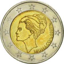 Monaco, 2 Euro, Princesse Grace, 2007, UNZ, Bi-Metallic