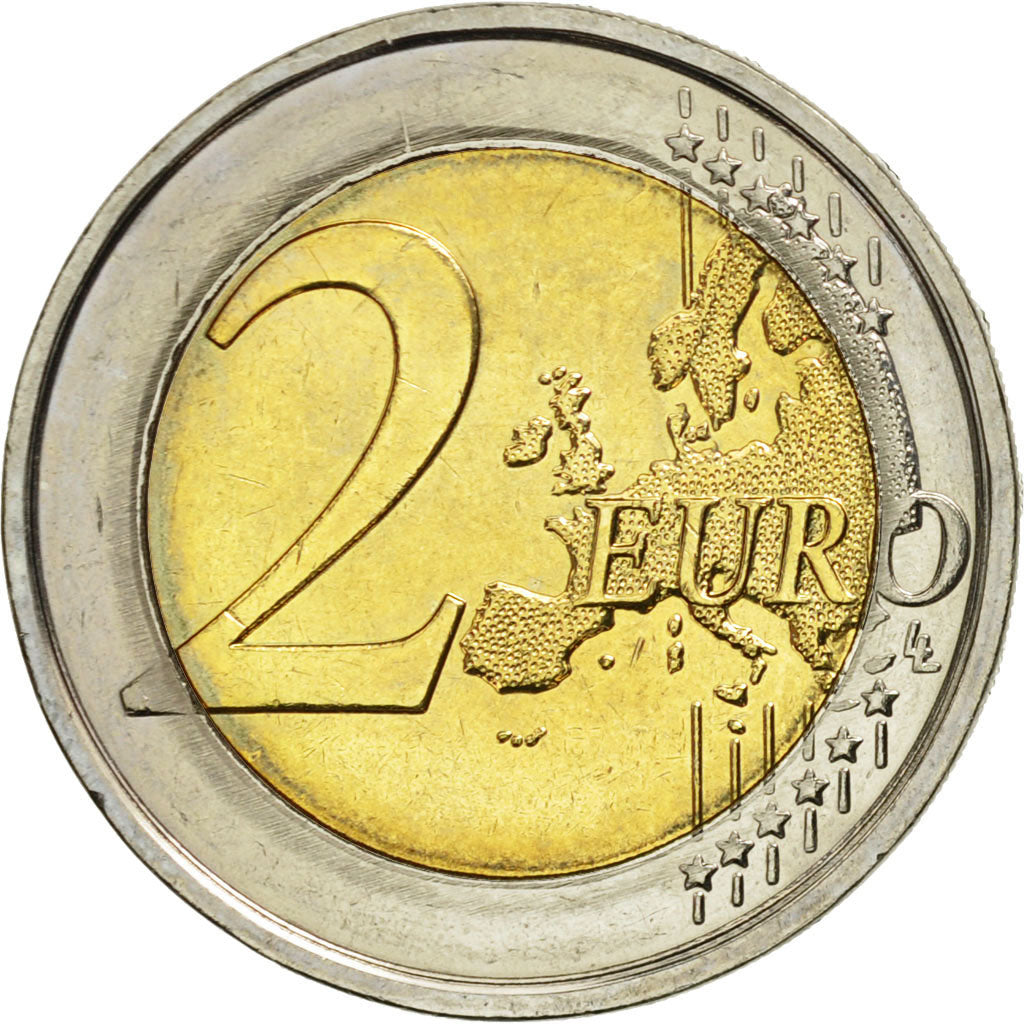 Belgium, 2 Euro, 10 Jahre Euro, 2009, MS(63), Bi-Metallic