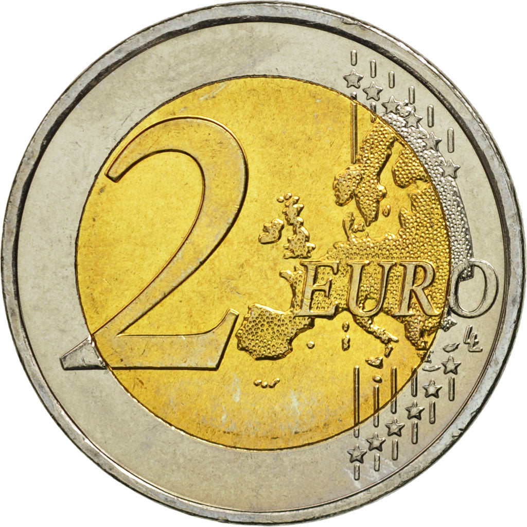 Greece, 2 Euro, 10 Jahre Euro, 2009, MS(63), Bi-Metallic
