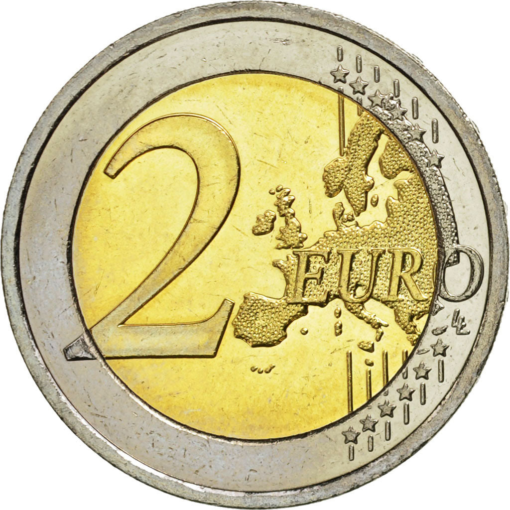 Ireland, 2 Euro, 10 Jahre Euro, 2009, MS(63), Bi-Metallic