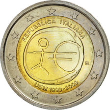 Italy, 2 Euro, 10 Jahre Euro, 2009, MS(63), Bi-Metallic