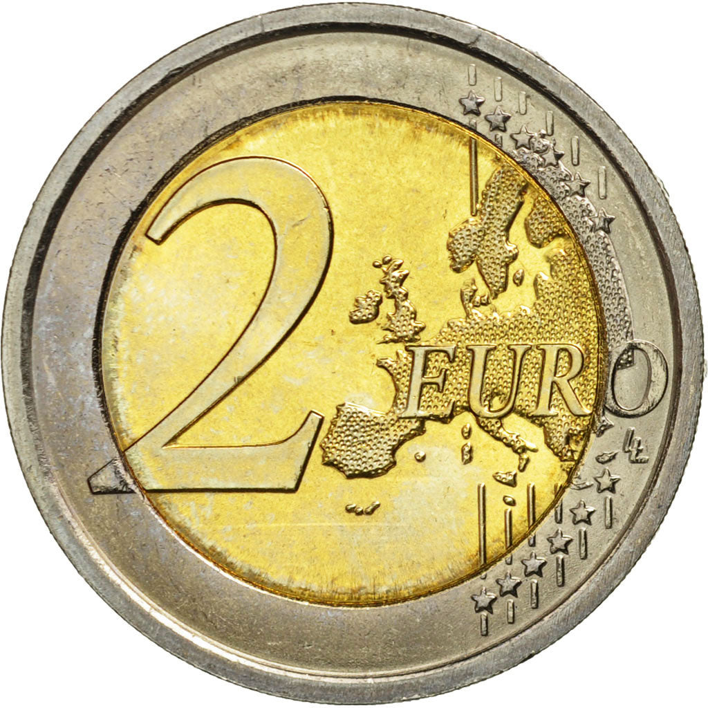 Italy, 2 Euro, 10 Jahre Euro, 2009, MS(63), Bi-Metallic