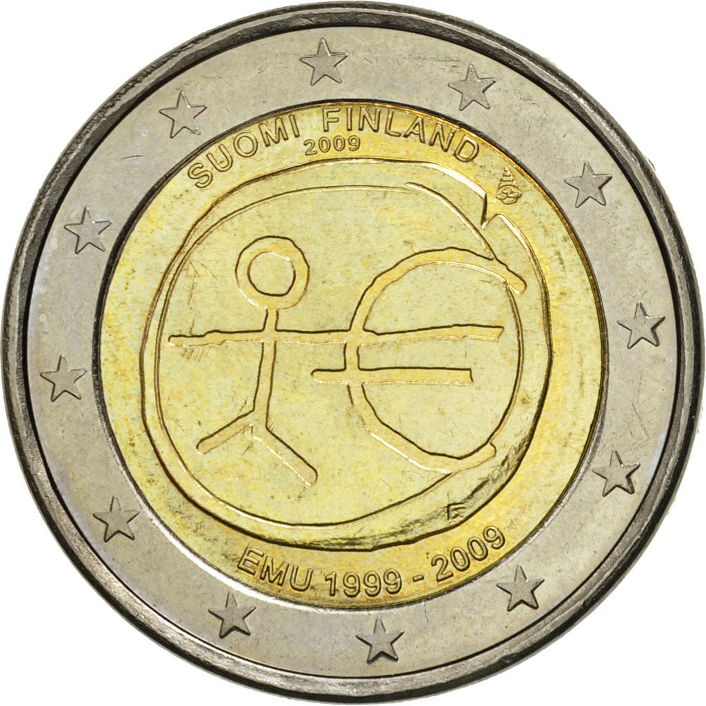 Finland, 2 Euro, 10 Jahre Euro, 2009, MS(63), Bi-Metallic