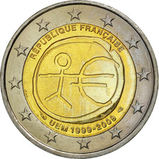 Monnaie, France, 2 Euro, 10 Jahre Euro, 2009, SPL, Bi-Metallic