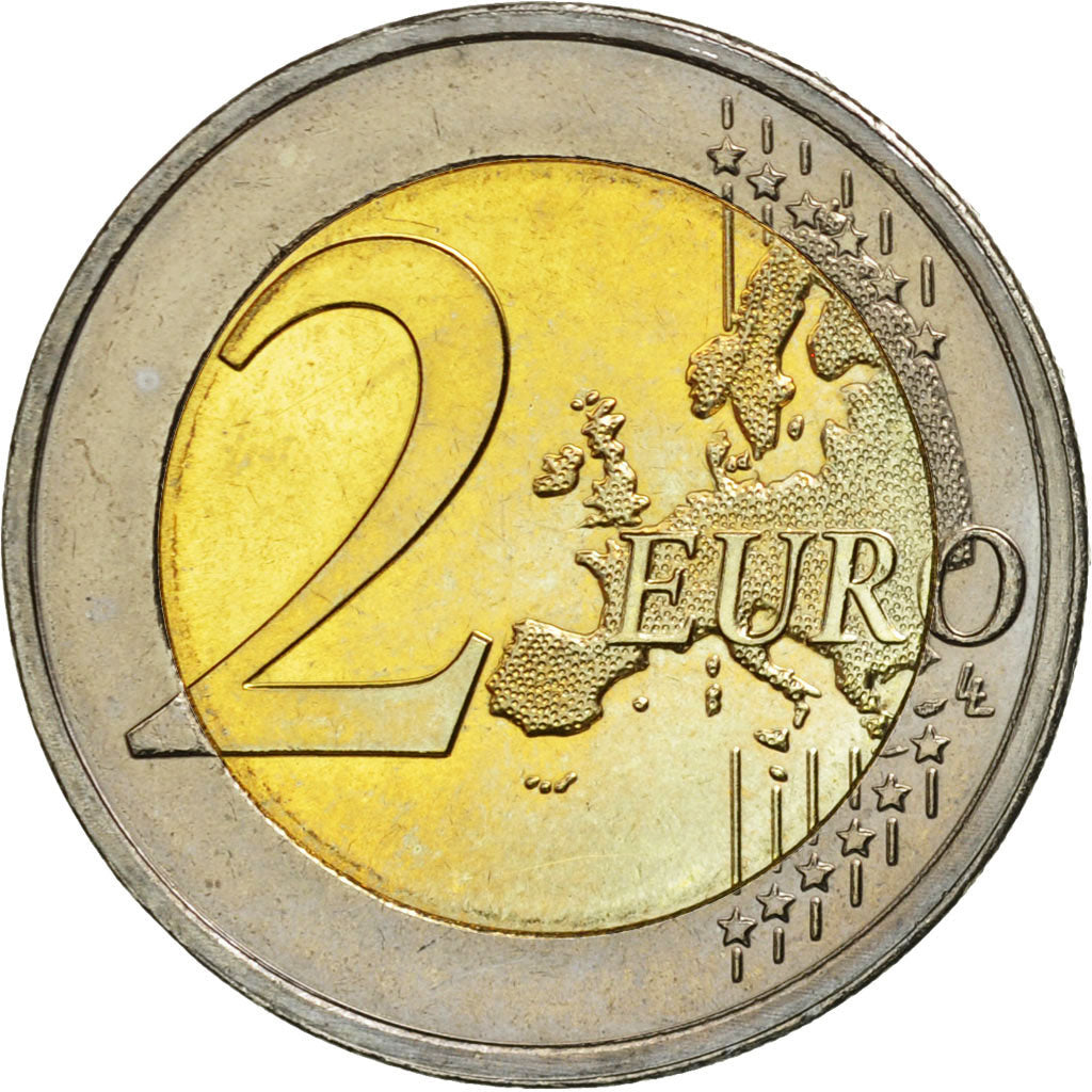 Luxembourg, 2 Euro, 10 Jahre Euro, 2009, MS(63), Bi-Metallic