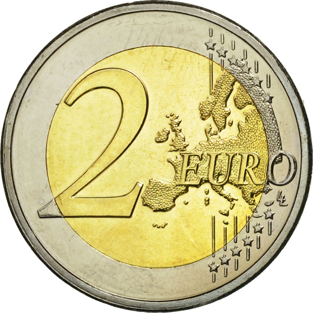 Netherlands, 2 Euro, 10 Jahre Euro, 2009, MS(63), Bi-Metallic