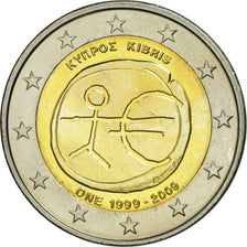 Cyprus, 2 Euro, 10 Jahre Euro, 2009, MS(63), Bi-Metallic