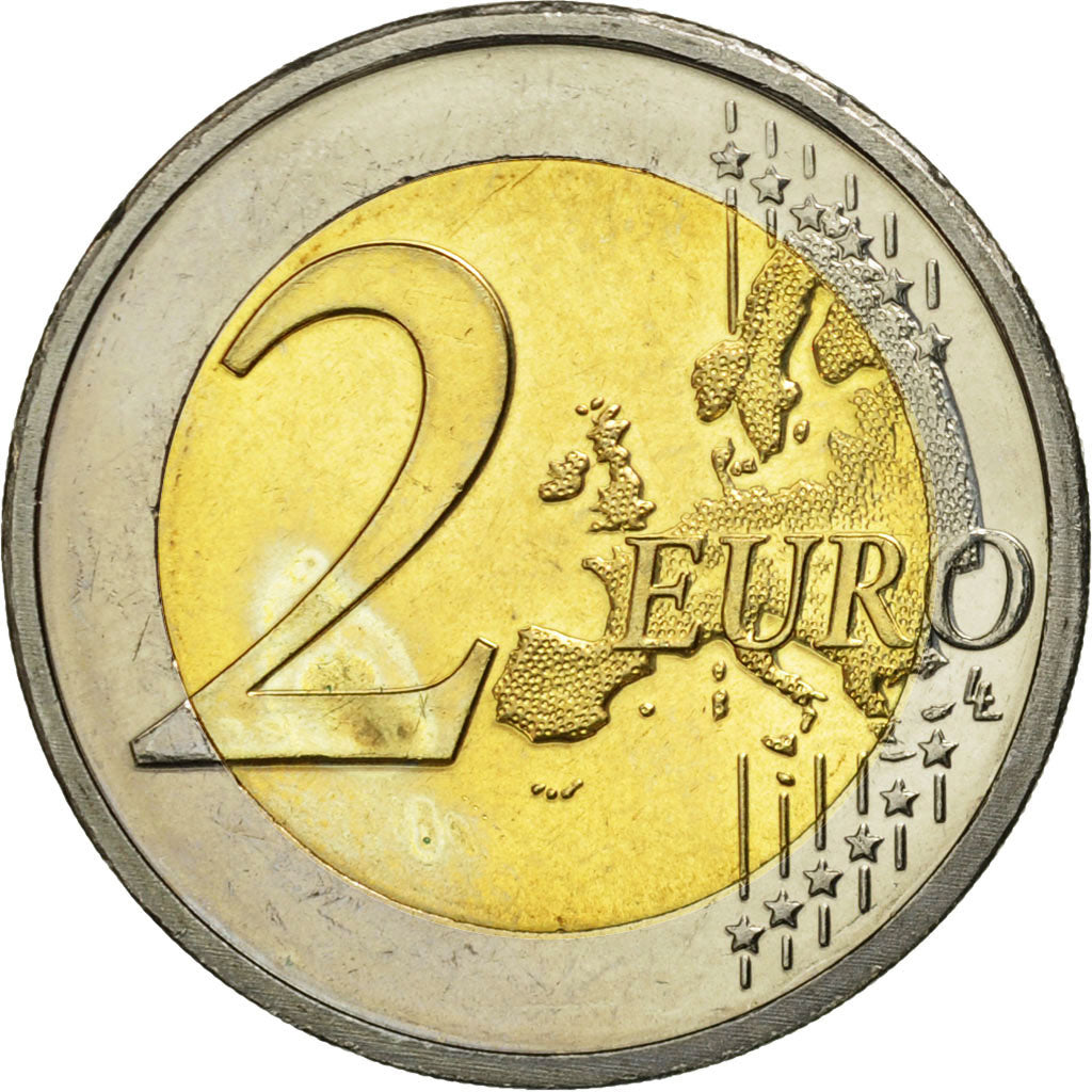 Cyprus, 2 Euro, 10 Jahre Euro, 2009, MS(63), Bi-Metallic